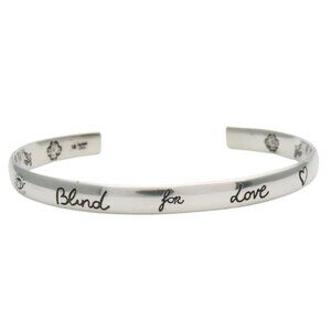 Gucci Bangle Blind for Love 18 925 Silver Approx 12.6 g Silver Bracelet